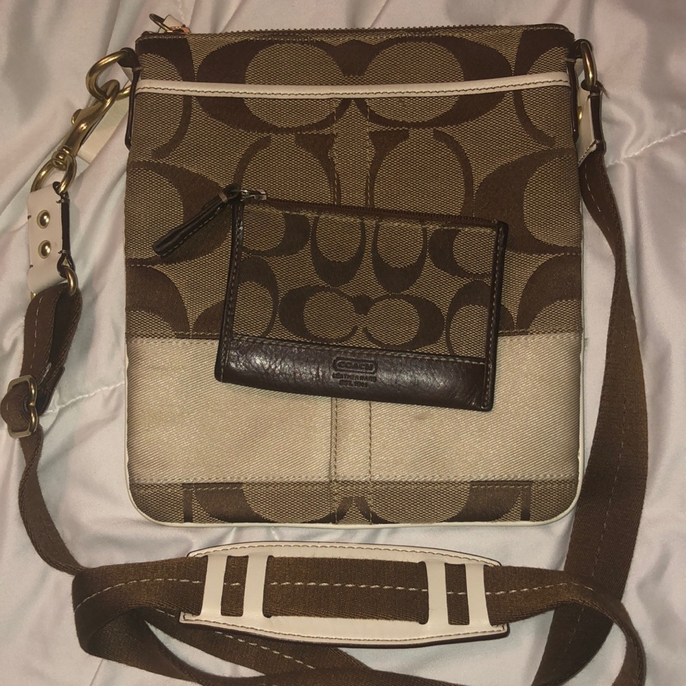 Coach swing pack and wallet